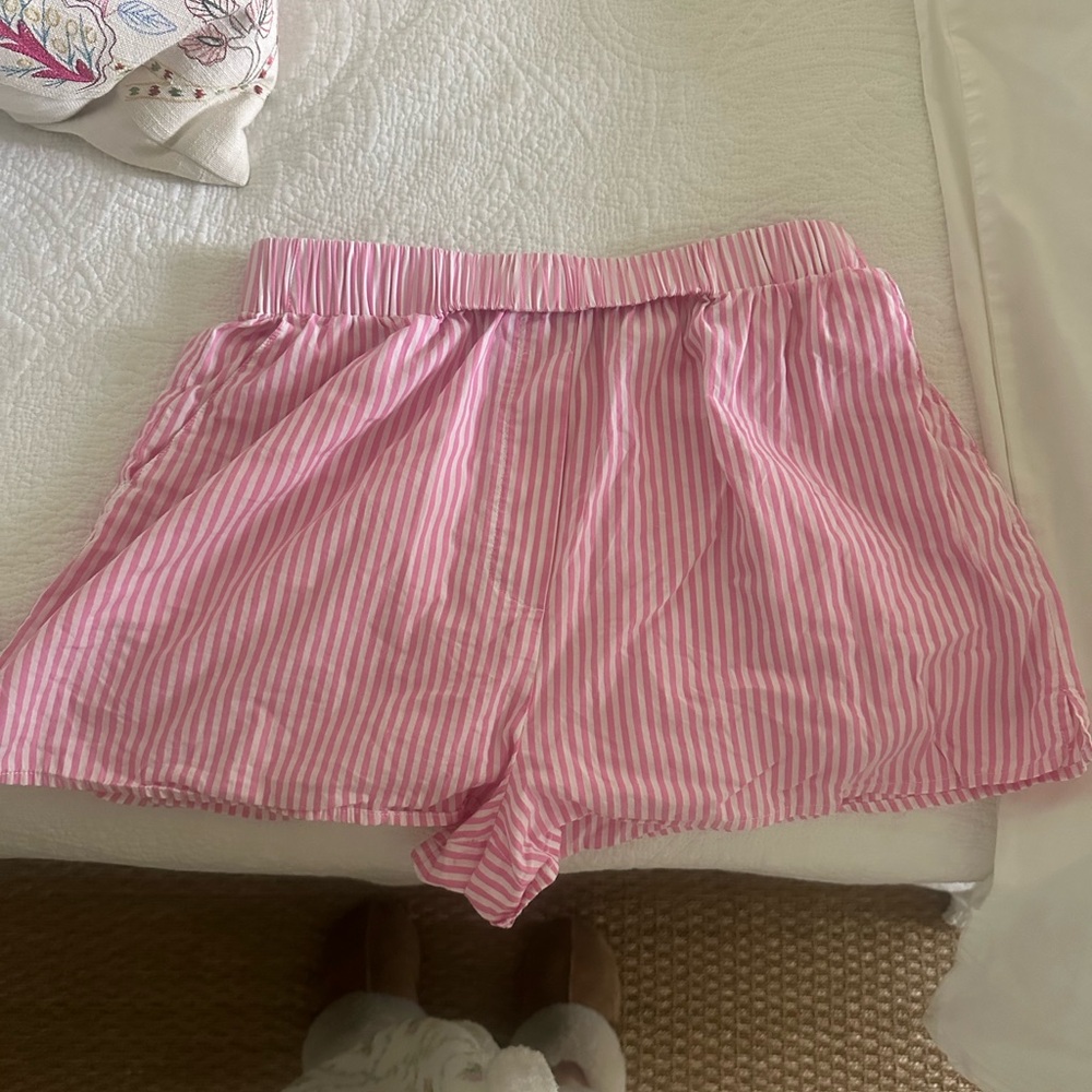 Pink Striped Women's Shorts